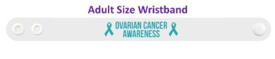 ovarian cancer awareness ribbon wristband