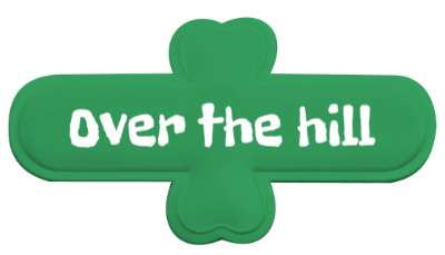 over the hill birthday fun bday stickers, magnet