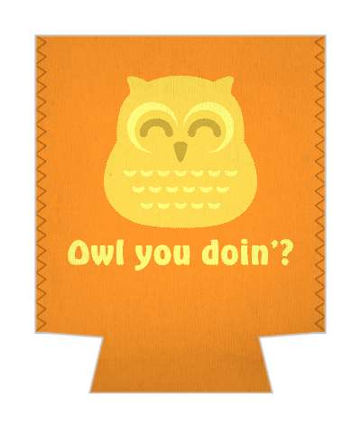 owl you doing how funny pun stickers, magnet