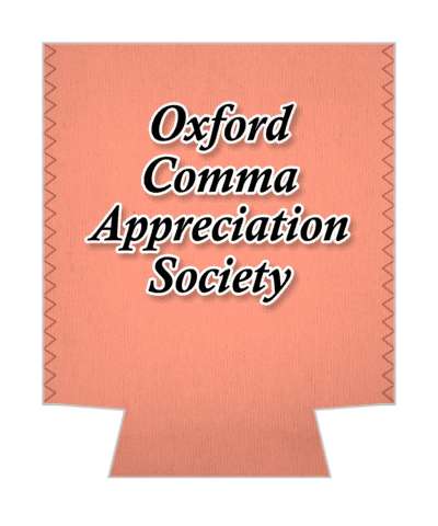 oxford comma appreciation society literature saying stickers, magnet
