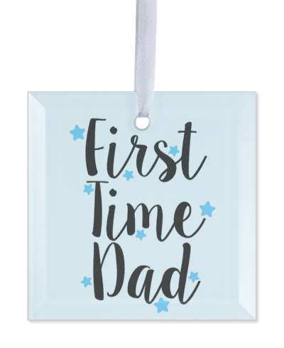 pale blue first time dad stars stickers, magnet