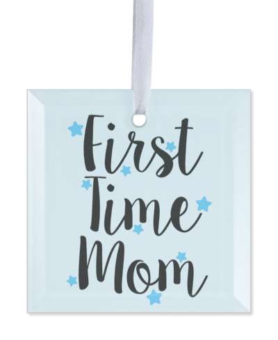 pale blue first time mom stars stickers, magnet