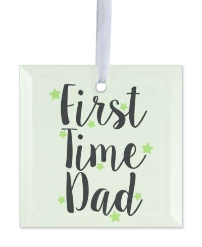 pale green first time dad stars stickers, magnet