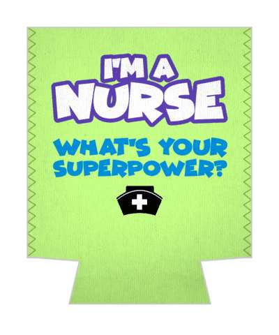 pale green im a nurse what's your superpower stickers, magnet