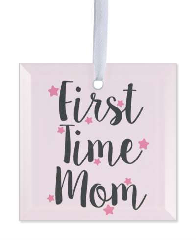pale pink first time mom stars stickers, magnet