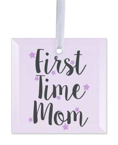 pale purple first time mom stars stickers, magnet