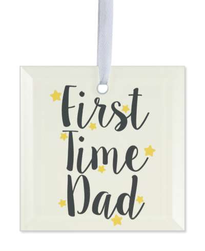 pale yellow first time dad stars stickers, magnet