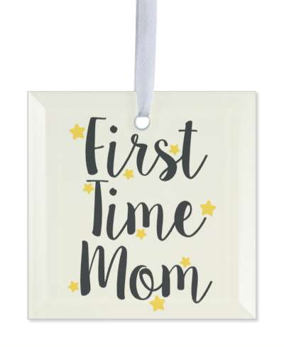 pale yellow first time mom stars stickers, magnet
