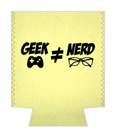 pale yellow geek does not equal nerd gamepad glasses stickers, magnet