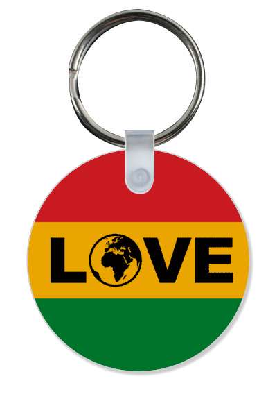 pan african flag colors love planet earth stickers, magnet