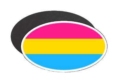 pansexual pride flag colors stickers, magnet
