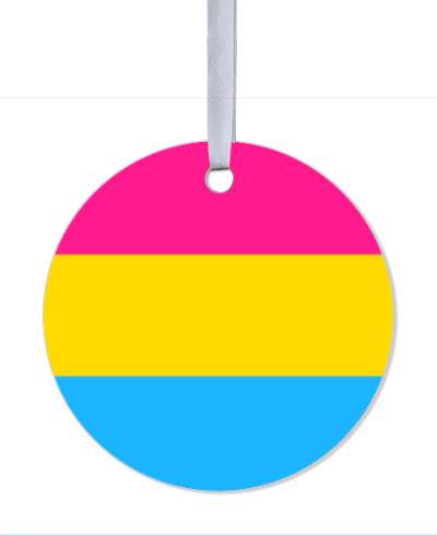 pansexual pride flag lgbt metal circle stickers, magnet