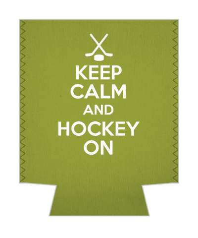 parody keep calm and hockey on crossed sticks puck stickers, magnet