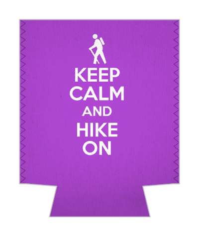 parody purple white keep calm and hike on stickers, magnet