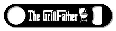 parody the grillfather barbeque bbq father joke stickers, magnet