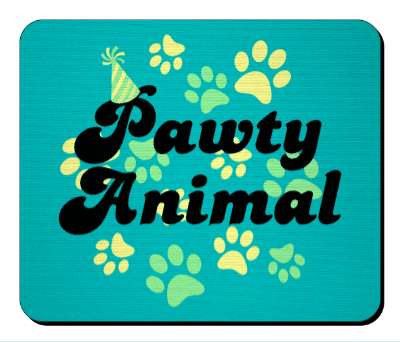pawty animal funny party pun stickers, magnet