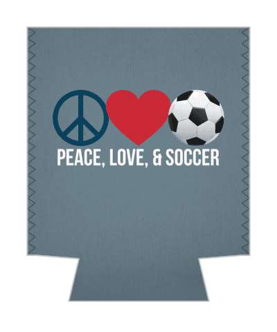 peace love and soccer soccerball red heart stickers, magnet