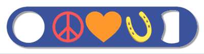 peace love horseback riding horseshoe horses stickers, magnet