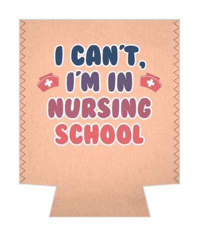 peach i cant im in nursing school nursing caps stickers, magnet