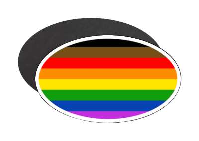people of color pride flag colors stickers, magnet
