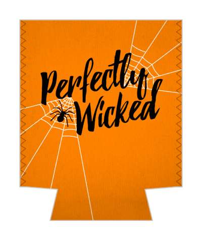perfectly wicked spider web orange white black stickers, magnet