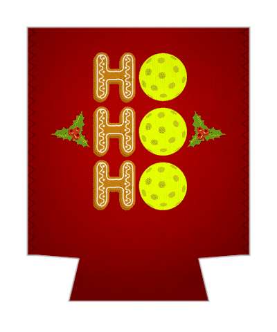 pickleball christmas ho ho ho gingerbread cookies balls holly berries stickers, magnet