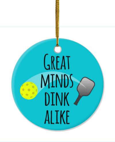 pickleball great minds dink alike pun paddle ball stickers, magnet