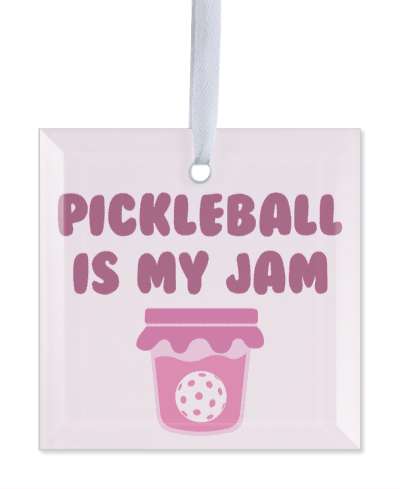 pickleball is my jam ball in jar wordplay stickers, magnet