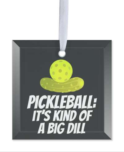 pickleball its kind of a big dill pickle black stickers, magnet