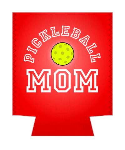 pickleball mom sports red parent stickers, magnet