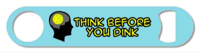 pickleball on the brain think before you dink funny stickers, magnet