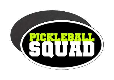 pickleball squad team bold black stickers, magnet