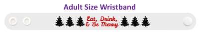 pine trees eat drink and be merry christmas festive stickers, magnet