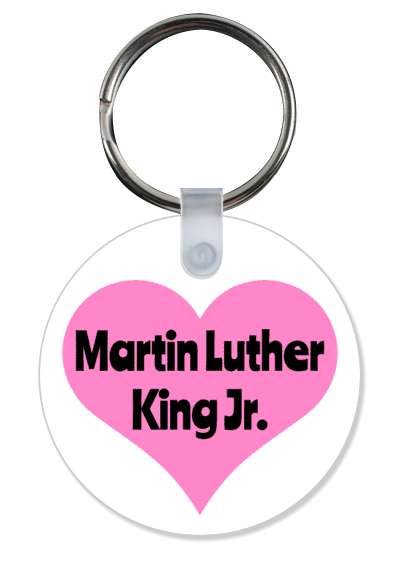 pink heart martin luther king jr stickers, magnet