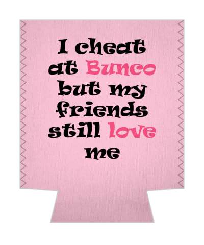 pink i cheat at bunco but my friends still love me stickers, magnet