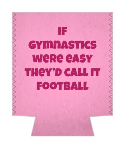 pink if gymnastics were easy theyd call it football joke stickers, magnet