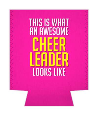 pink this is what an awesome cheer leader looks like stickers, magnet