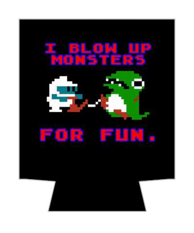 pixel arcade dig dug i blow up monsters for fun stickers, magnet