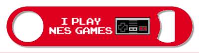 pixel art gamepad red white i play nes games nintendo 8bit stickers, magnet