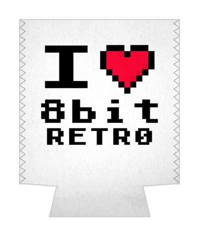 pixel art i heart 8bit retro stickers, magnet