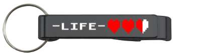 pixel hearts life meter stickers, magnet