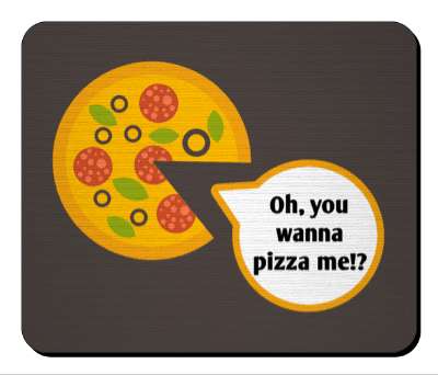 pizza talking oh you wanna pizza me funny wordplay stickers, magnet
