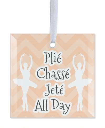 plie chasse jete all day peach chevron stickers, magnet