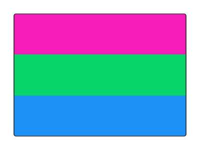 polysexual pride flag lgbt colors flag vibrant bright stickers, magnet