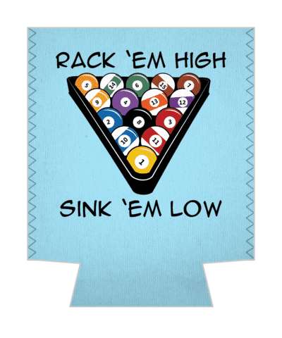 pool ball rack rack em high sink em low stickers, magnet