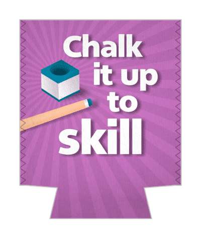 pool chalk cue chalk it up to skill stickers, magnet