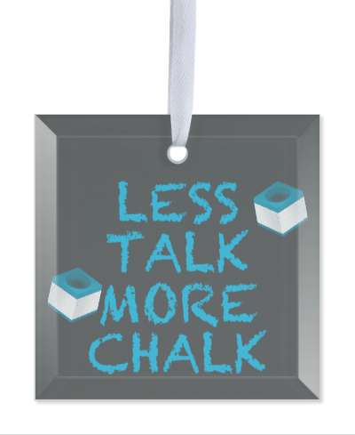 pool chalk saying less talk more chalk funny stickers, magnet