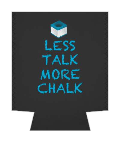 pool chalk saying less talk more chalk stickers, magnet