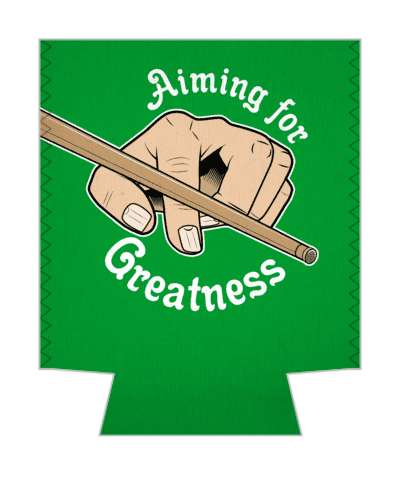pool cue aiming for greatness hand aiming stickers, magnet