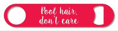 pool hair dont care funny swimming saying rhyme stickers, magnet